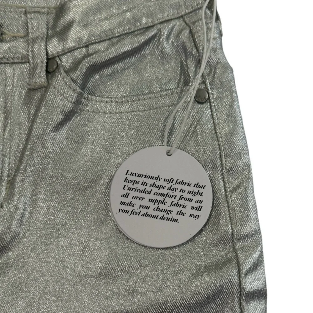 Joe’s Silver Metallic‎ High-Rise Skinny Jeans - Size 8